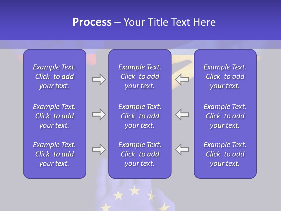 A Group Of Hands Painted With The Colors Of The Flag Of The Country Of Ukraine PowerPoint Template