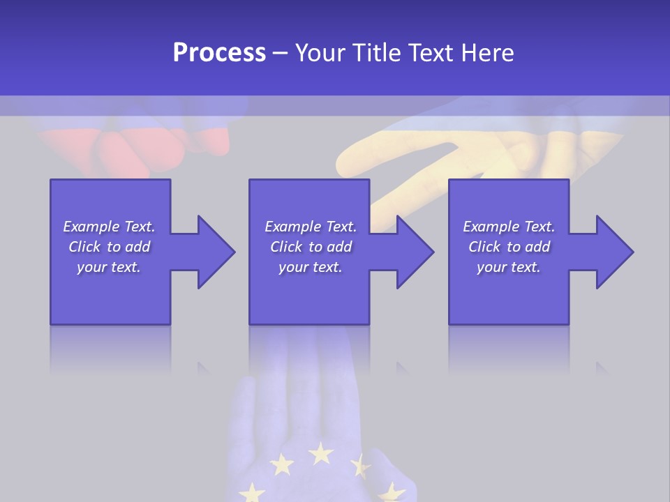 A Group Of Hands Painted With The Colors Of The Flag Of The Country Of Ukraine PowerPoint Template