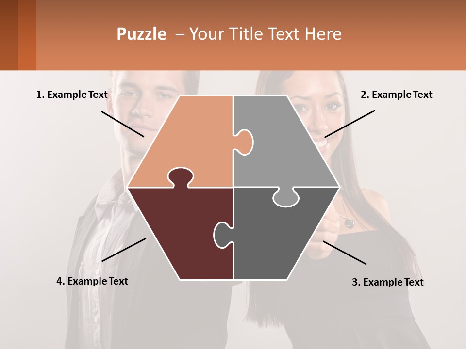 A Man And A Woman Giving Thumbs Up PowerPoint Template