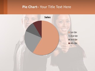 A Man And A Woman Giving Thumbs Up PowerPoint Template
