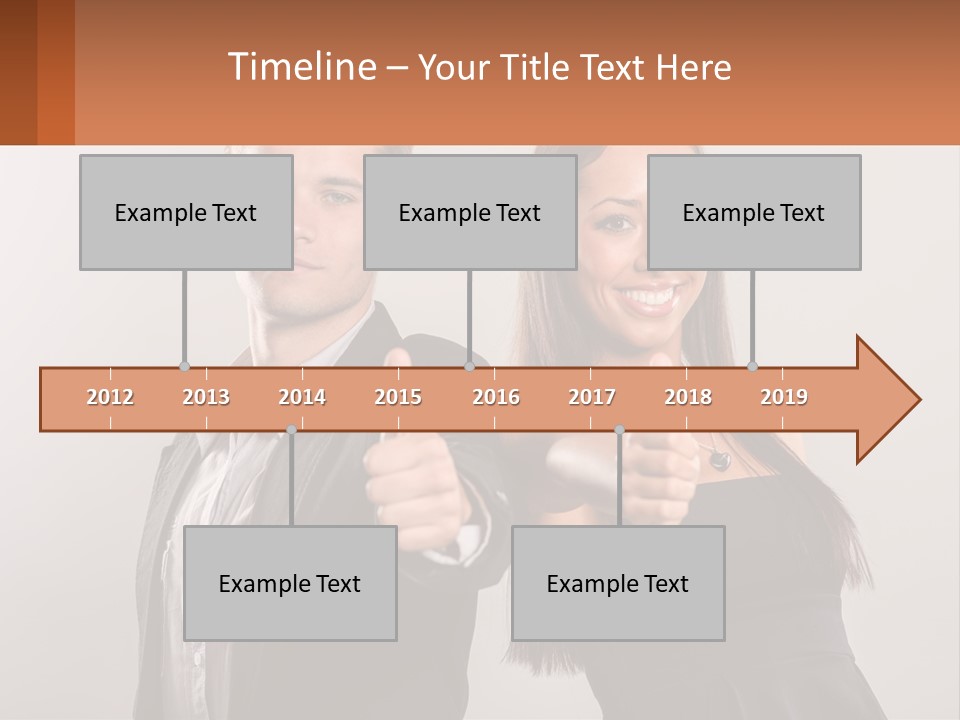 A Man And A Woman Giving Thumbs Up PowerPoint Template