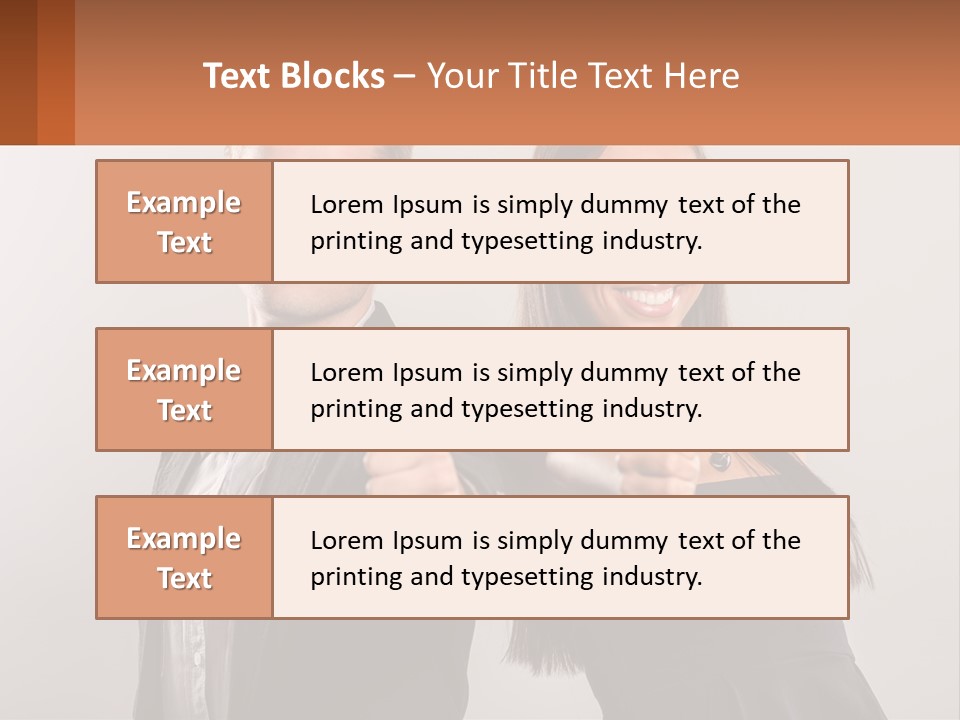 A Man And A Woman Giving Thumbs Up PowerPoint Template