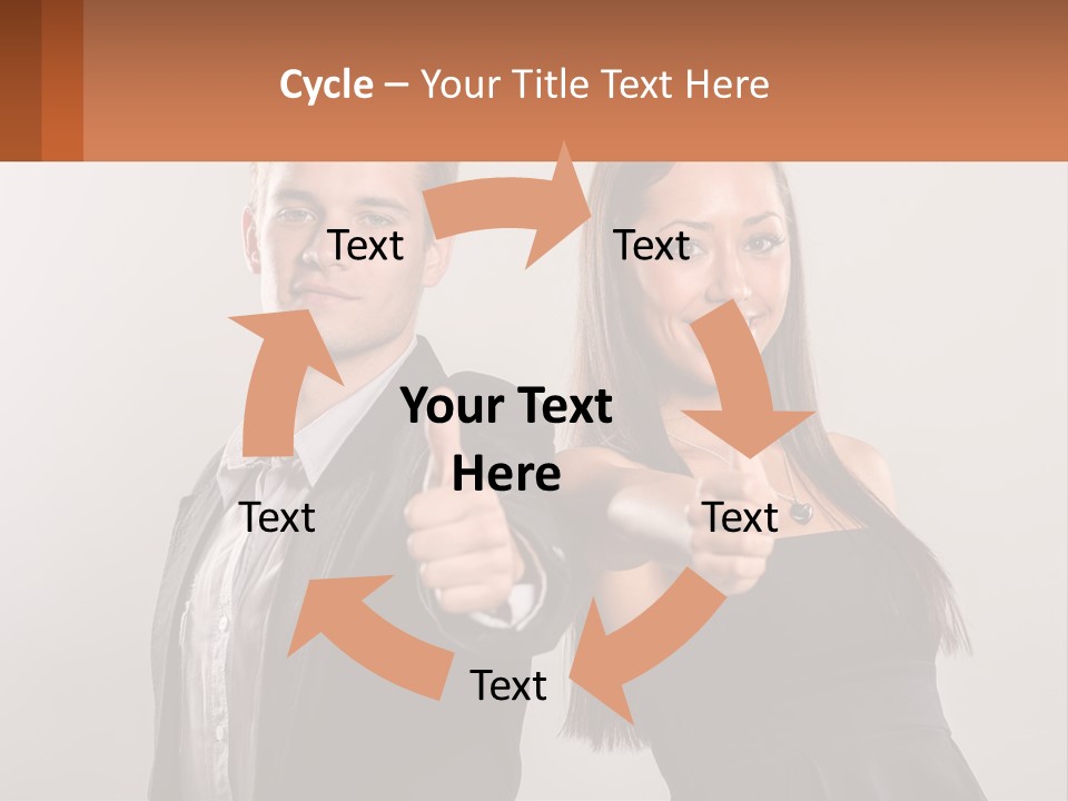 A Man And A Woman Giving Thumbs Up PowerPoint Template