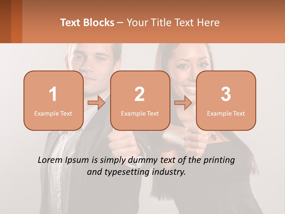A Man And A Woman Giving Thumbs Up PowerPoint Template