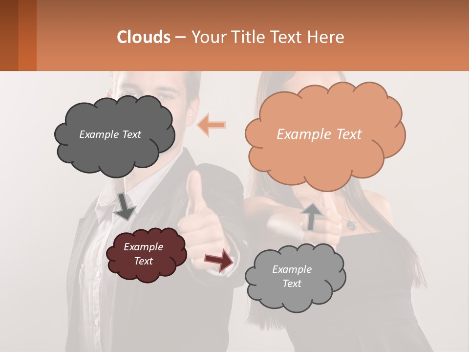A Man And A Woman Giving Thumbs Up PowerPoint Template