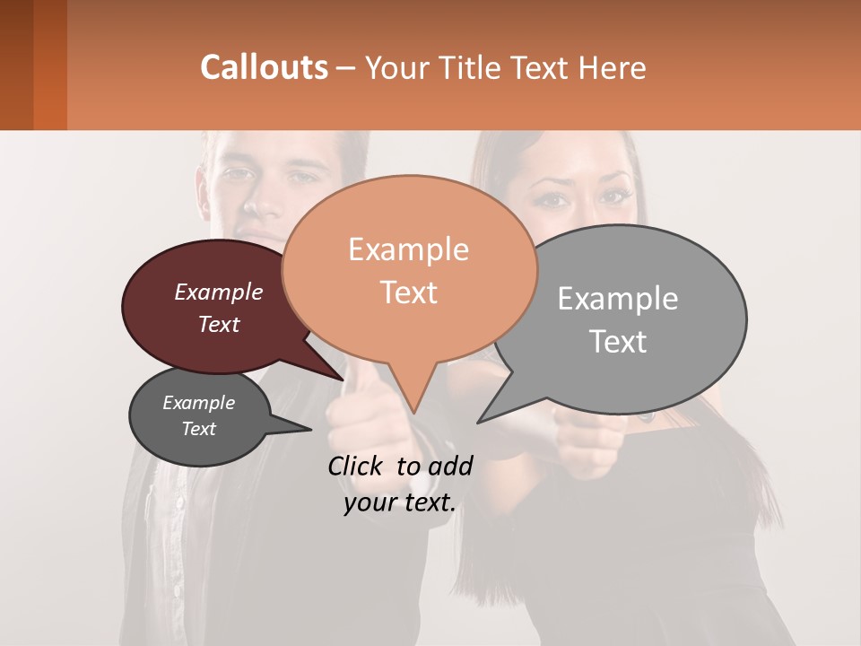 A Man And A Woman Giving Thumbs Up PowerPoint Template