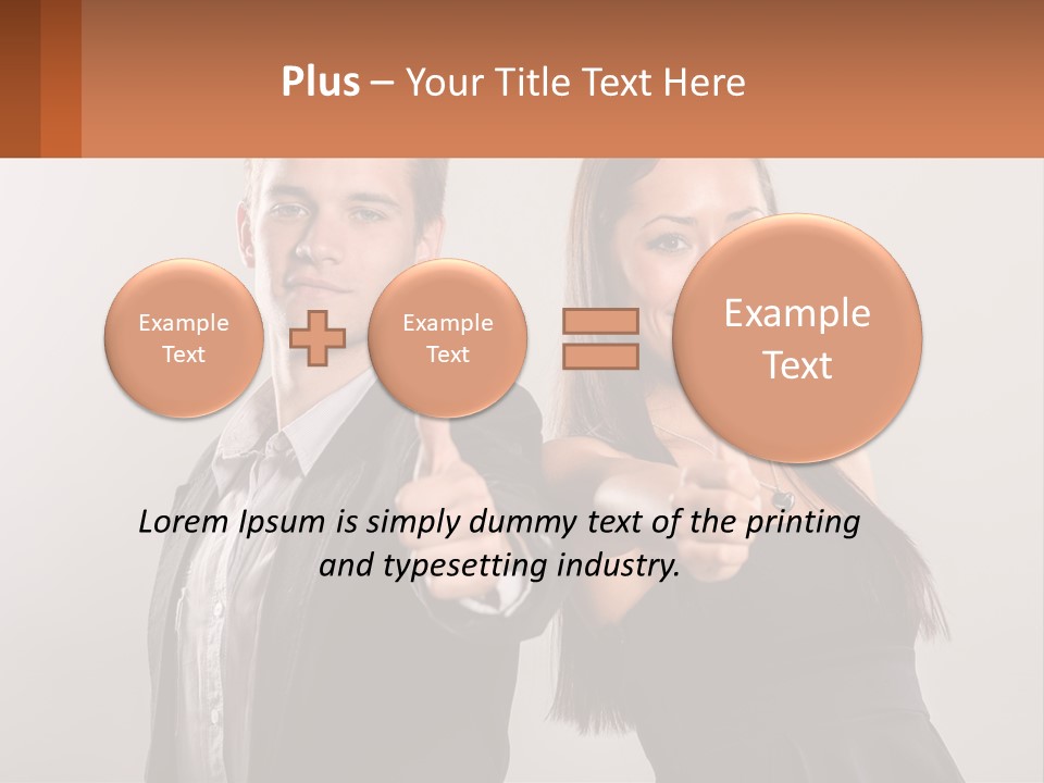 A Man And A Woman Giving Thumbs Up PowerPoint Template