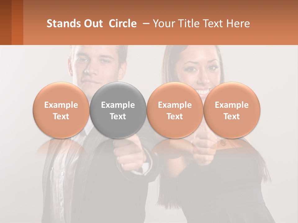 A Man And A Woman Giving Thumbs Up PowerPoint Template
