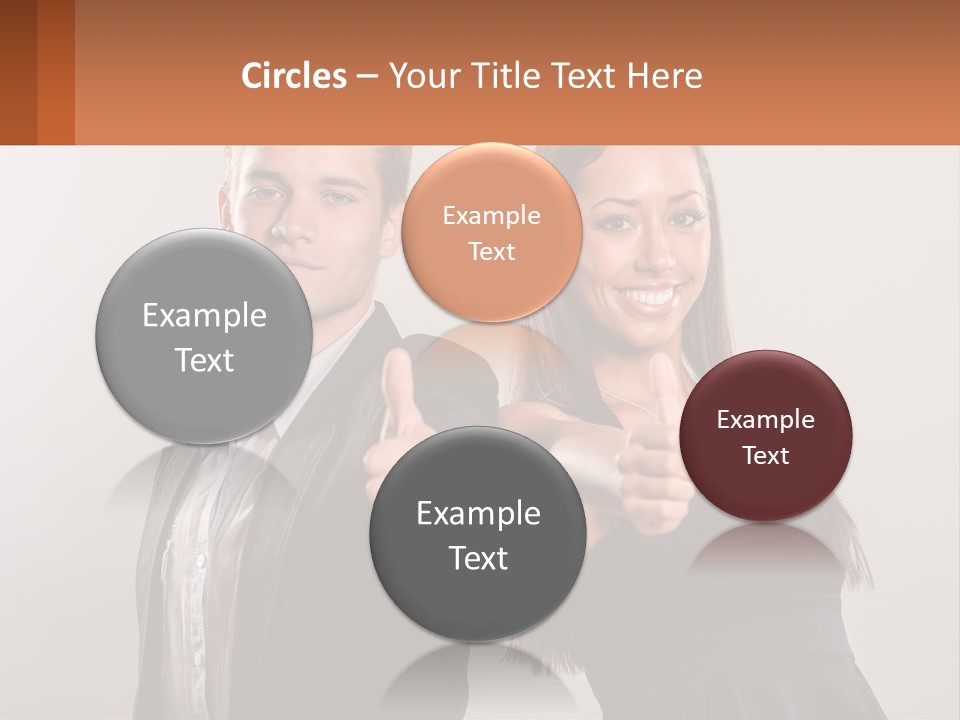 A Man And A Woman Giving Thumbs Up PowerPoint Template