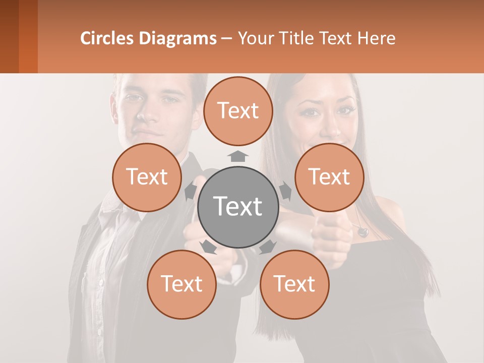 A Man And A Woman Giving Thumbs Up PowerPoint Template