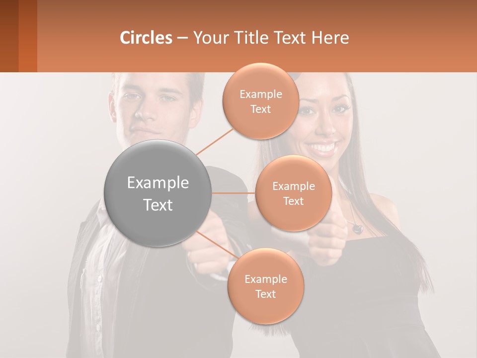 A Man And A Woman Giving Thumbs Up PowerPoint Template