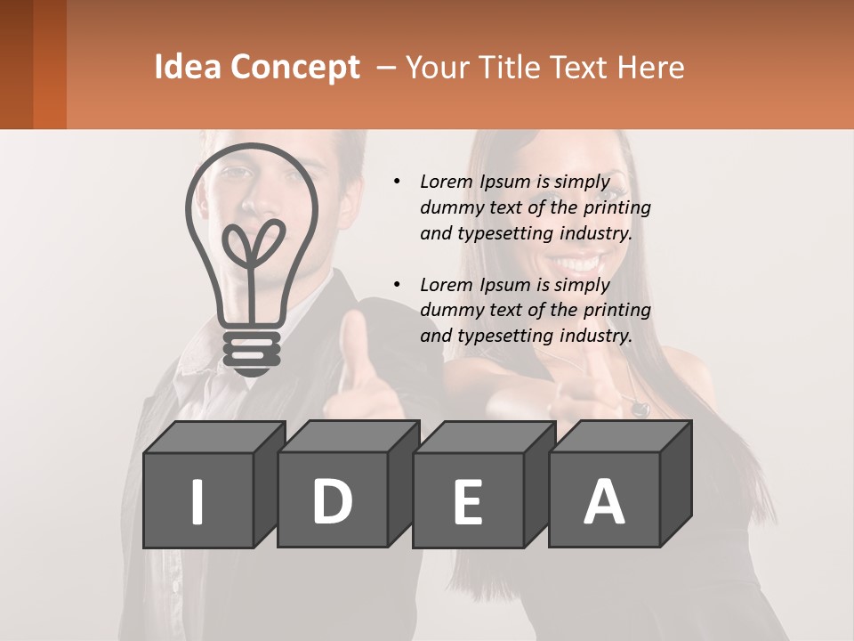 A Man And A Woman Giving Thumbs Up PowerPoint Template