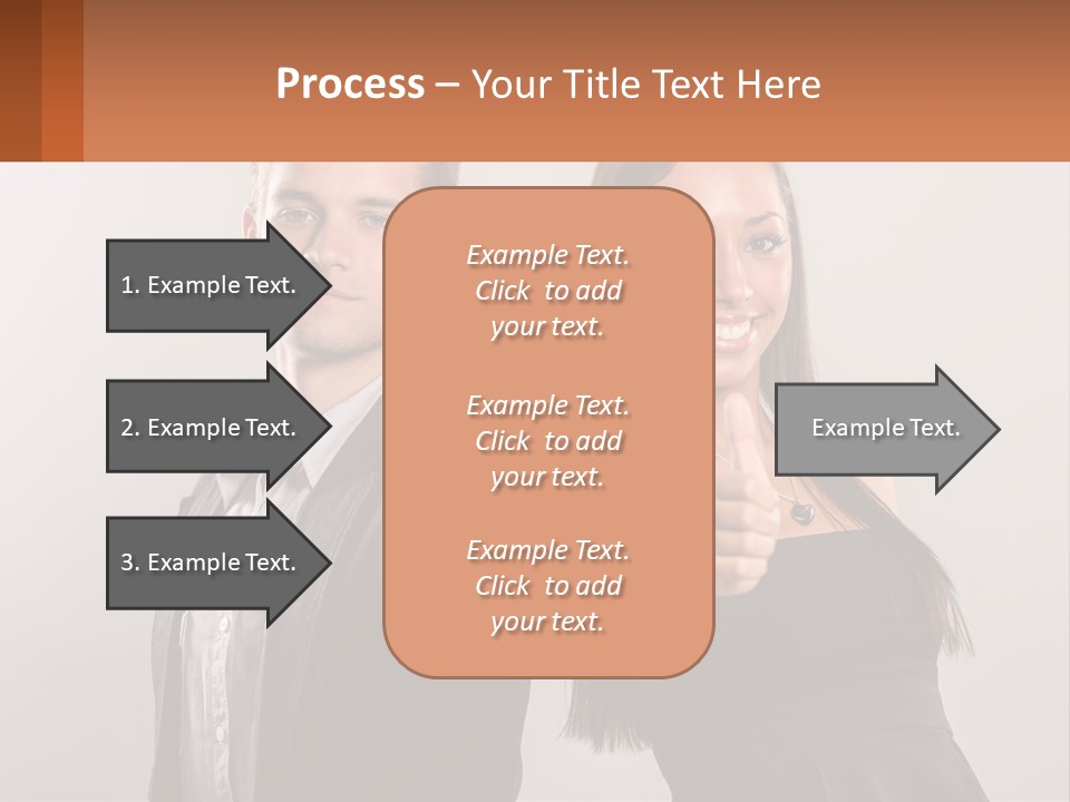 A Man And A Woman Giving Thumbs Up PowerPoint Template