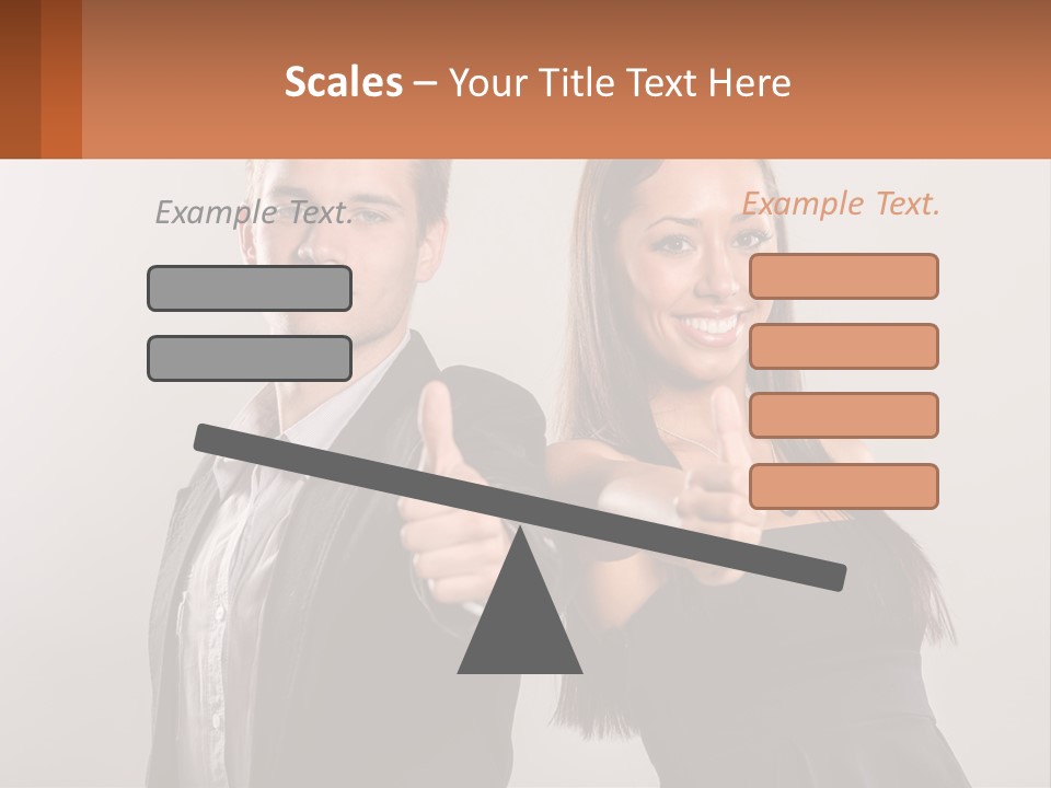 A Man And A Woman Giving Thumbs Up PowerPoint Template