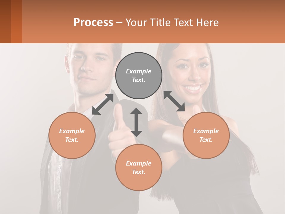 A Man And A Woman Giving Thumbs Up PowerPoint Template