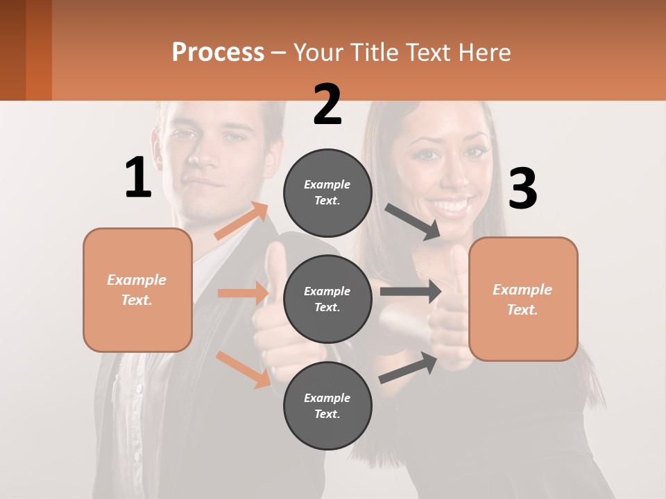 A Man And A Woman Giving Thumbs Up PowerPoint Template