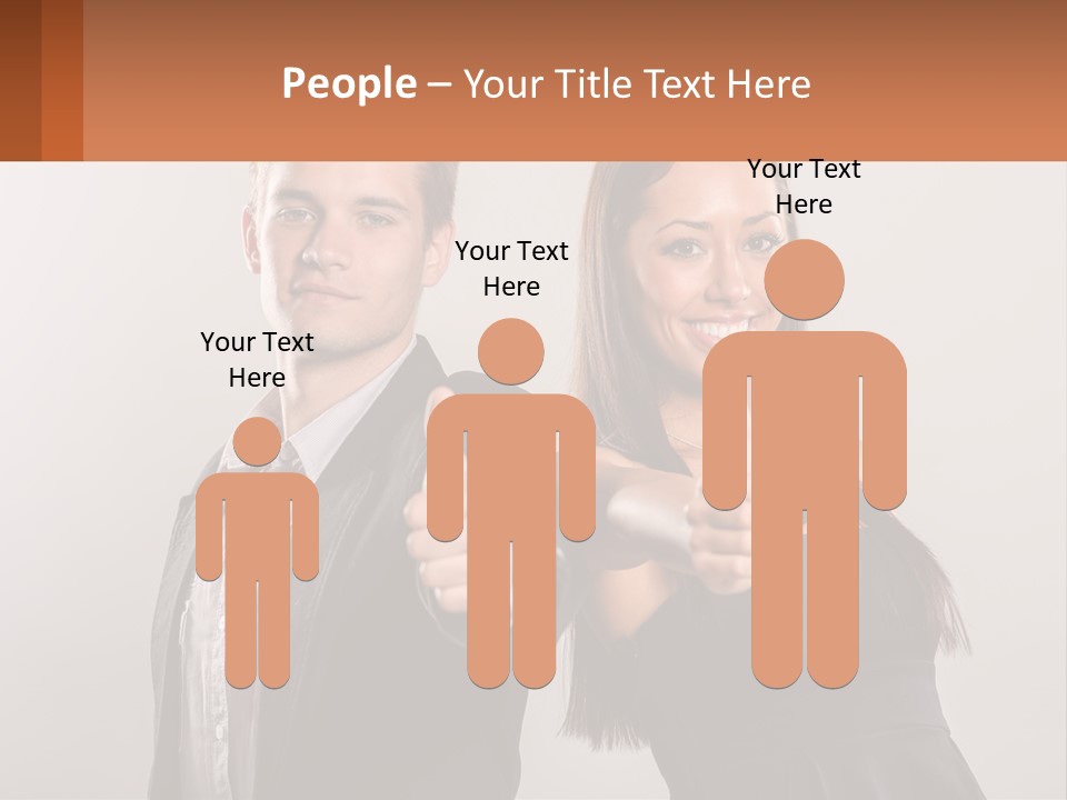 A Man And A Woman Giving Thumbs Up PowerPoint Template