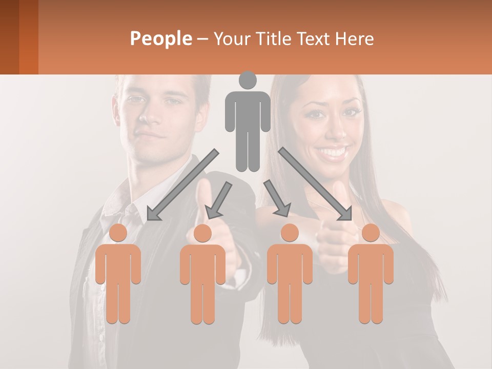 A Man And A Woman Giving Thumbs Up PowerPoint Template
