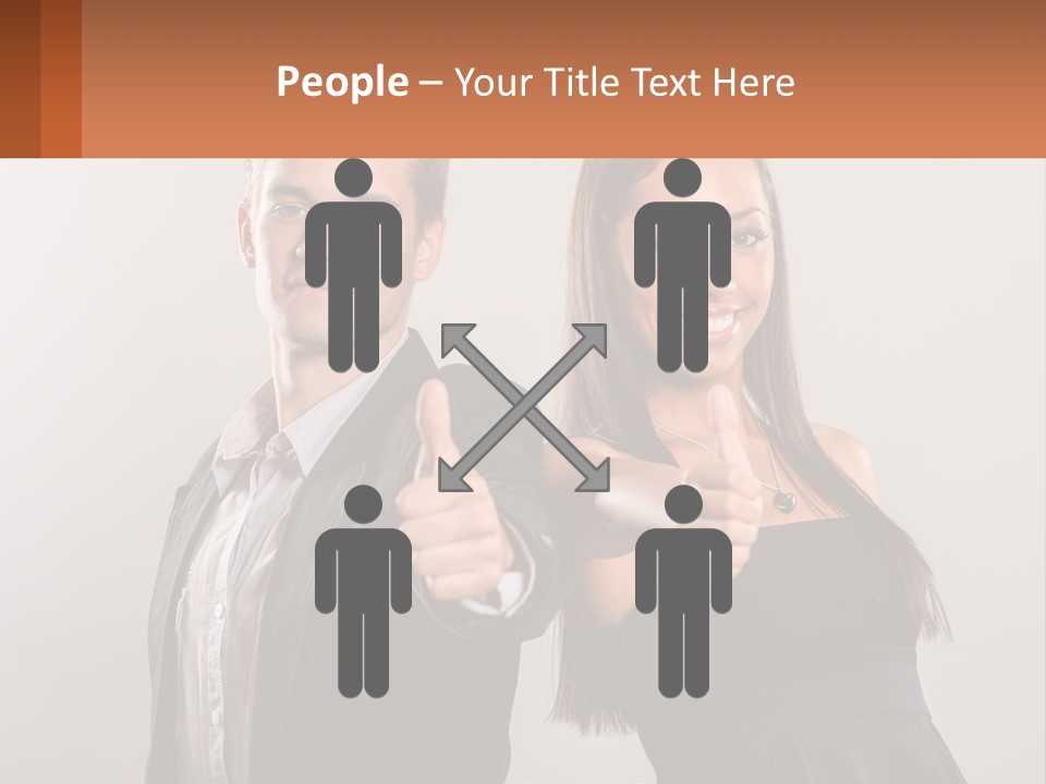 A Man And A Woman Giving Thumbs Up PowerPoint Template