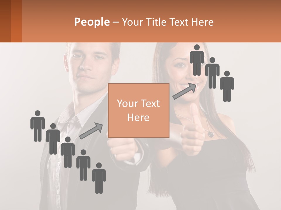 A Man And A Woman Giving Thumbs Up PowerPoint Template