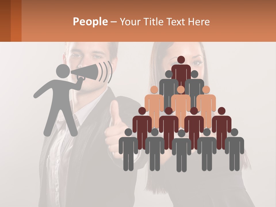A Man And A Woman Giving Thumbs Up PowerPoint Template