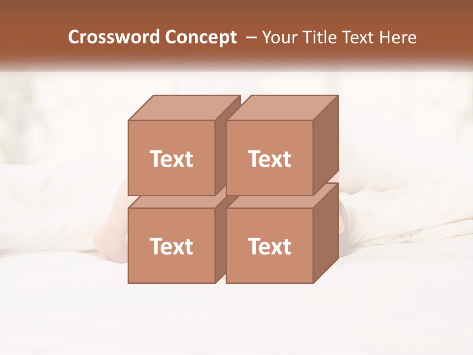 A Baby Laying On A Bed With A White Blanket PowerPoint Template