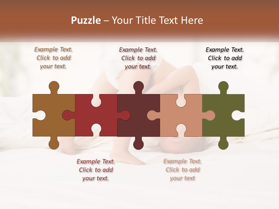 A Baby Laying On A Bed With A White Blanket PowerPoint Template