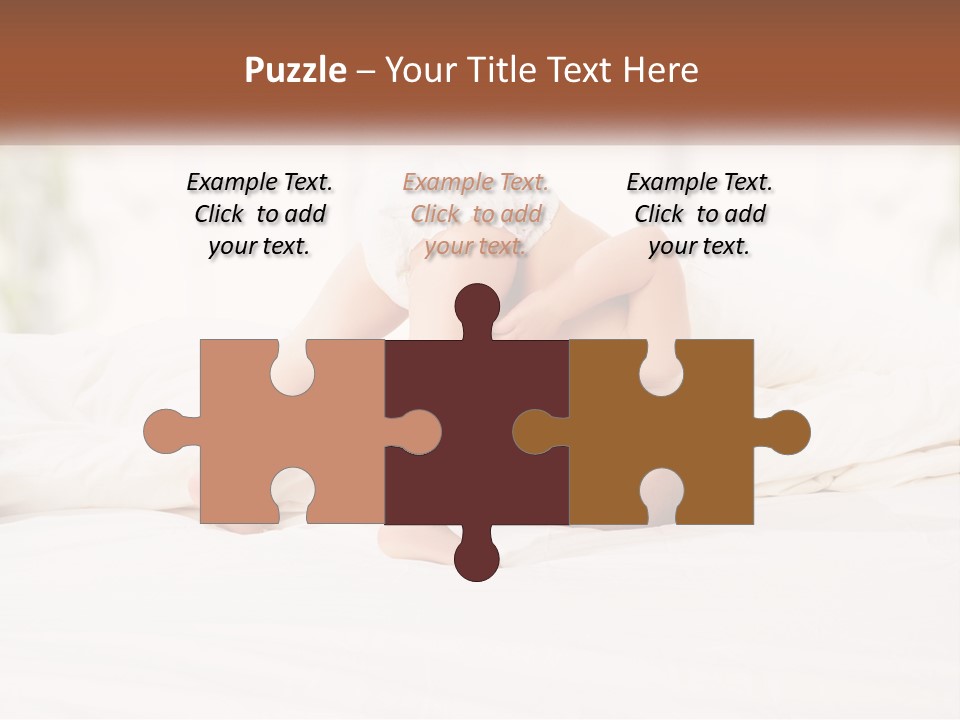 A Baby Laying On A Bed With A White Blanket PowerPoint Template