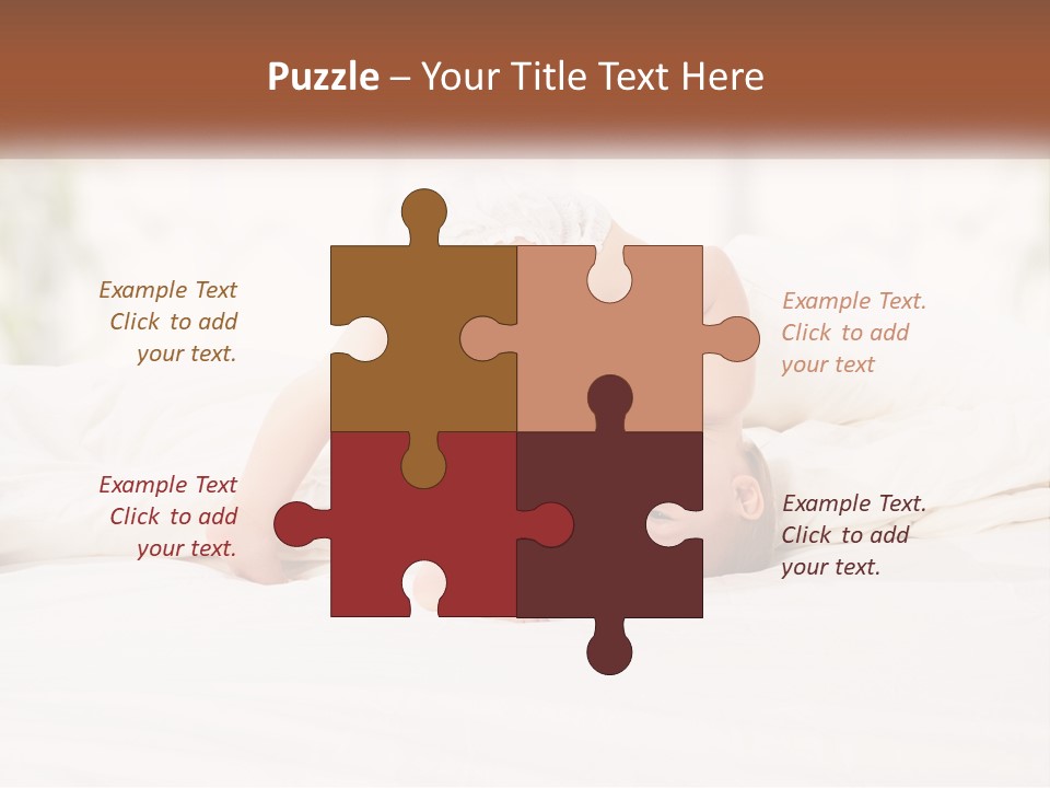 A Baby Laying On A Bed With A White Blanket PowerPoint Template