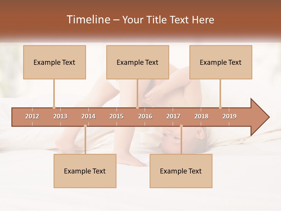 A Baby Laying On A Bed With A White Blanket PowerPoint Template