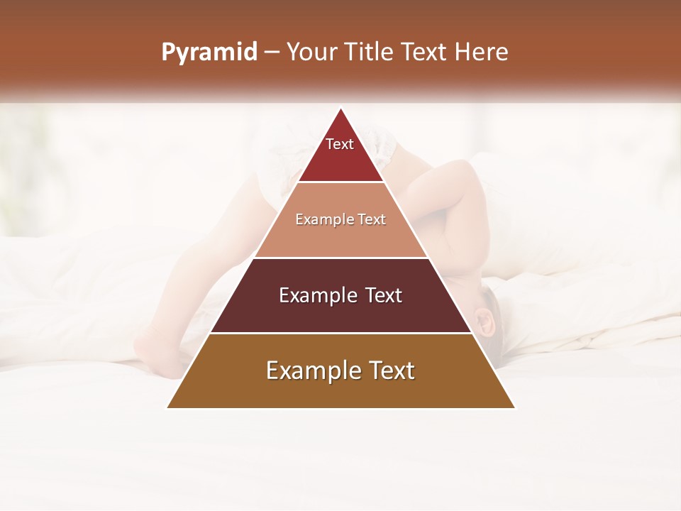 A Baby Laying On A Bed With A White Blanket PowerPoint Template