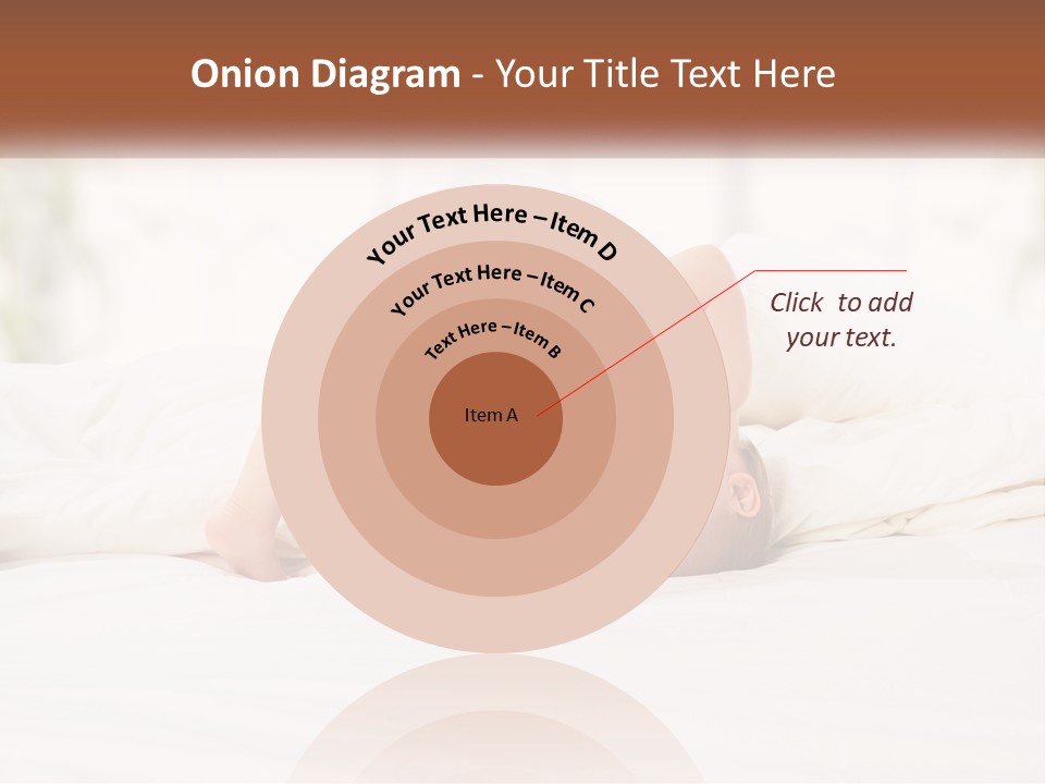 A Baby Laying On A Bed With A White Blanket PowerPoint Template