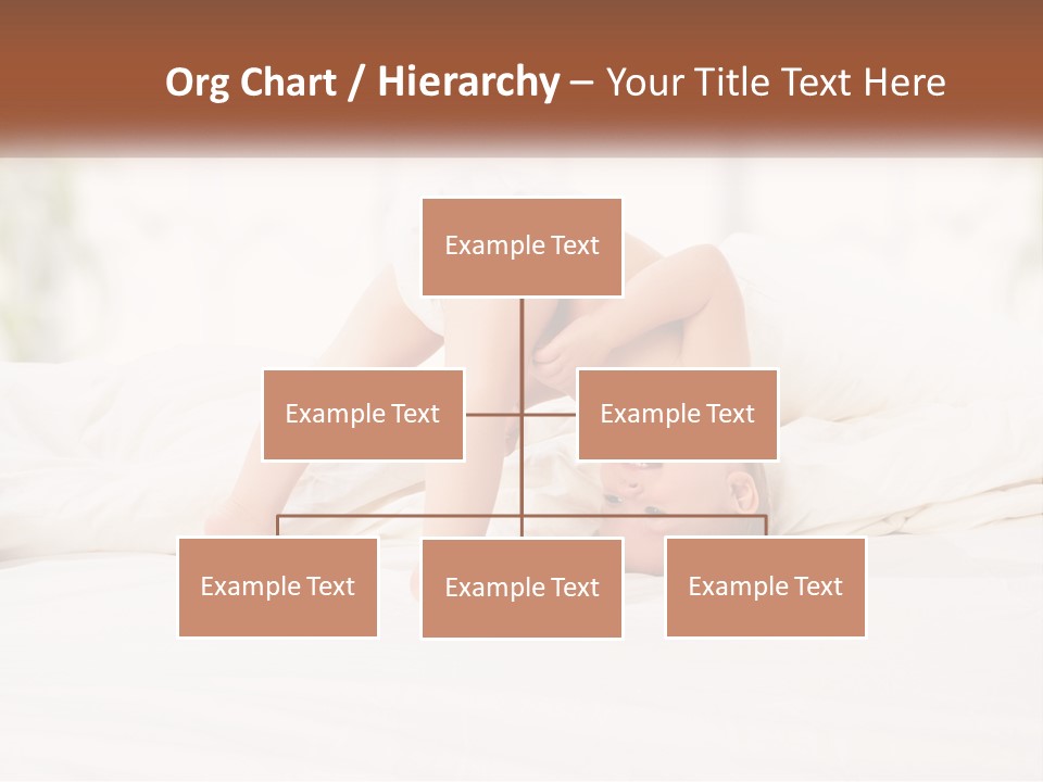 A Baby Laying On A Bed With A White Blanket PowerPoint Template