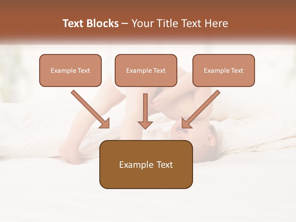 A Baby Laying On A Bed With A White Blanket PowerPoint Template