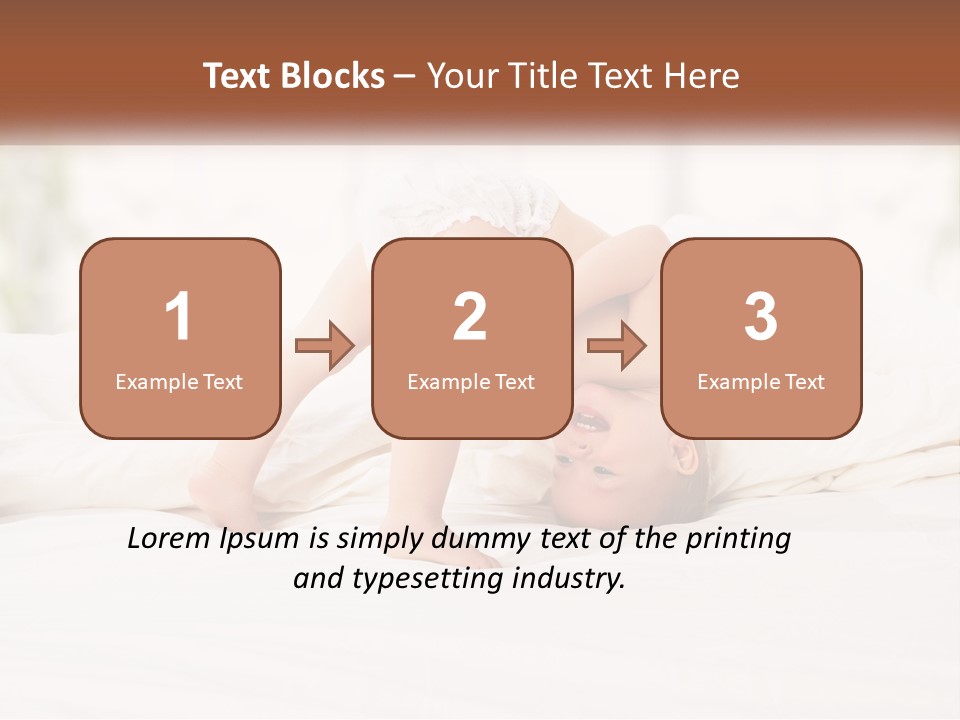 A Baby Laying On A Bed With A White Blanket PowerPoint Template