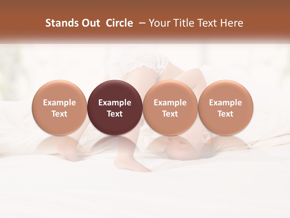 A Baby Laying On A Bed With A White Blanket PowerPoint Template