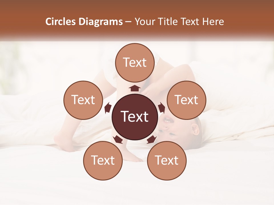 A Baby Laying On A Bed With A White Blanket PowerPoint Template