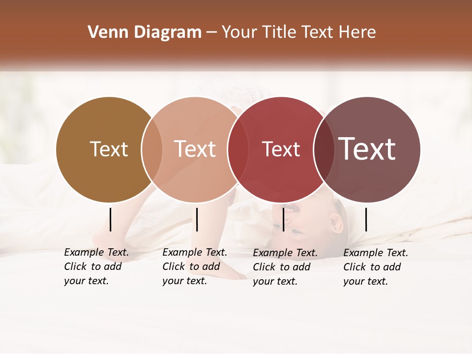 A Baby Laying On A Bed With A White Blanket PowerPoint Template