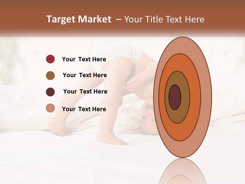 A Baby Laying On A Bed With A White Blanket PowerPoint Template