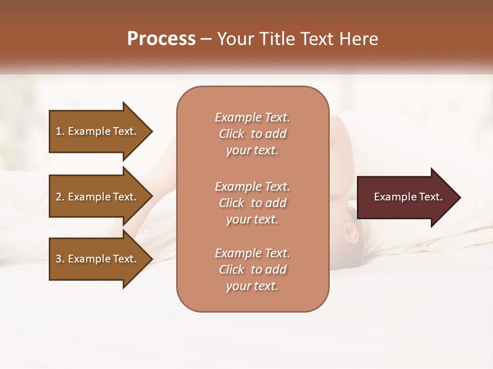 A Baby Laying On A Bed With A White Blanket PowerPoint Template