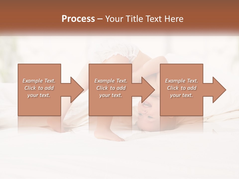 A Baby Laying On A Bed With A White Blanket PowerPoint Template
