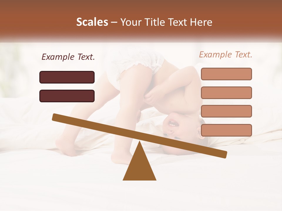 A Baby Laying On A Bed With A White Blanket PowerPoint Template