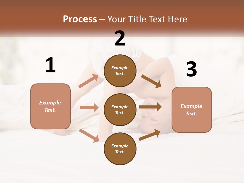 A Baby Laying On A Bed With A White Blanket PowerPoint Template
