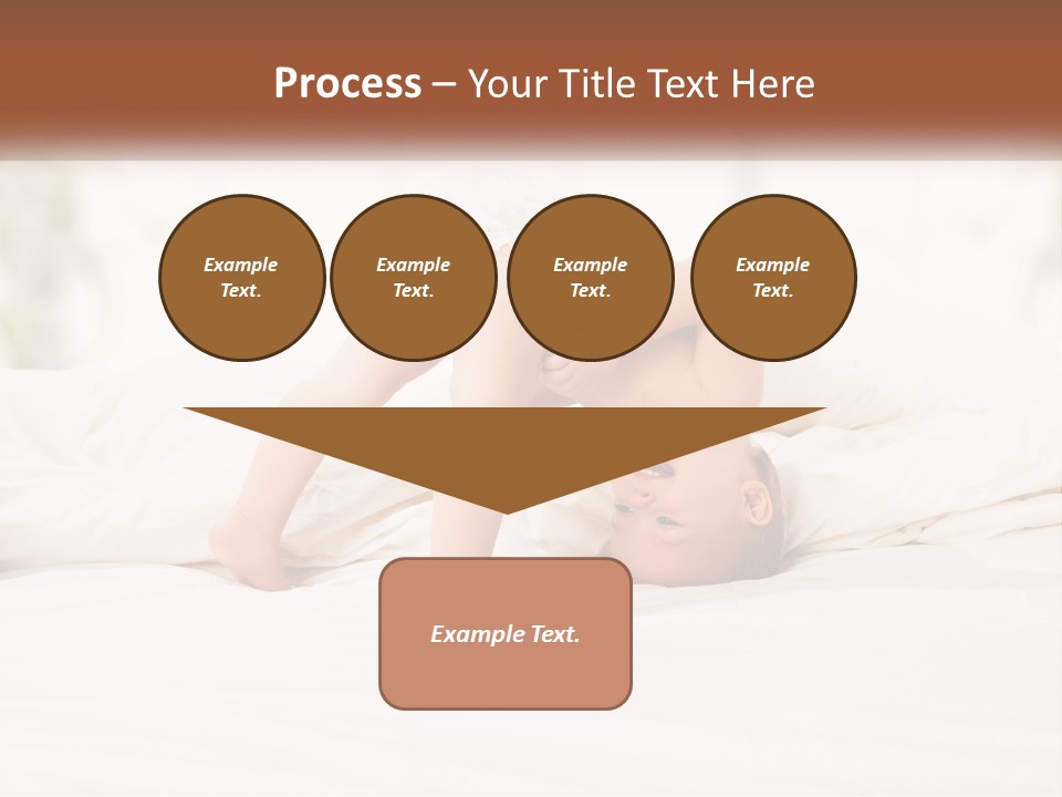 A Baby Laying On A Bed With A White Blanket PowerPoint Template