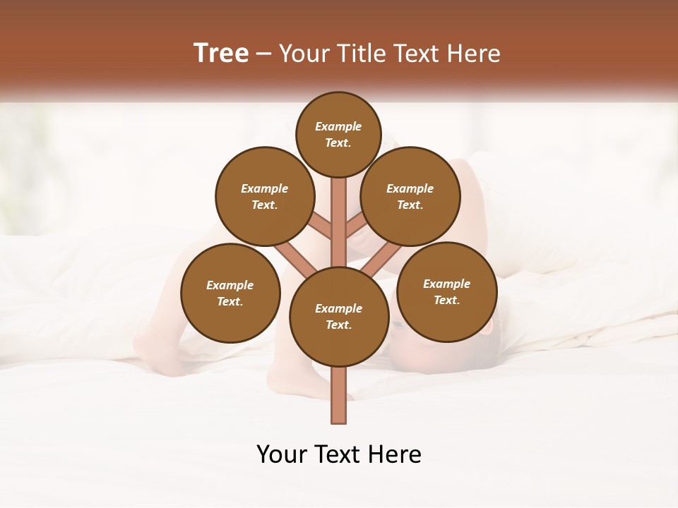 A Baby Laying On A Bed With A White Blanket PowerPoint Template