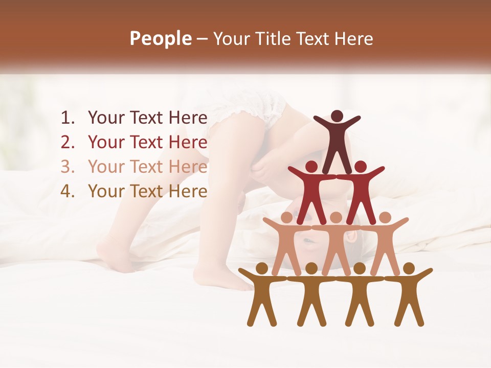 A Baby Laying On A Bed With A White Blanket PowerPoint Template