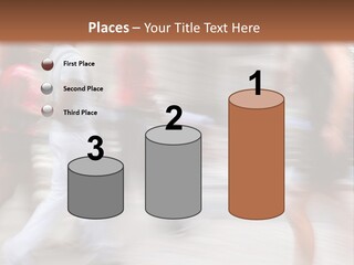 A Group Of People Walking Down A Street PowerPoint Template