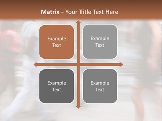A Group Of People Walking Down A Street PowerPoint Template