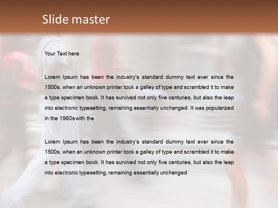 A Group Of People Walking Down A Street PowerPoint Template