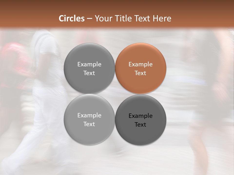 A Group Of People Walking Down A Street PowerPoint Template